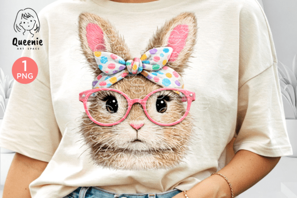 Download Faux Yarn Retro Cute Easter Bunny Face - Retro Collection