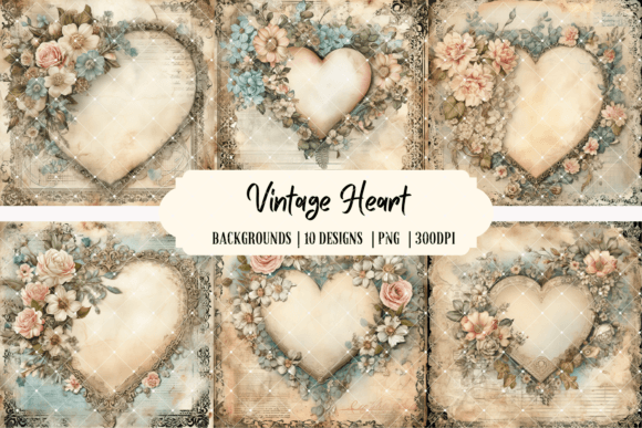 Download Vintage Heart Lace Background - Premium Resources