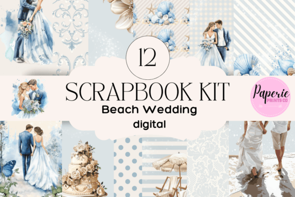 Download Beach Wedding Scrapbook Kit - Wedding scrapbook Collection