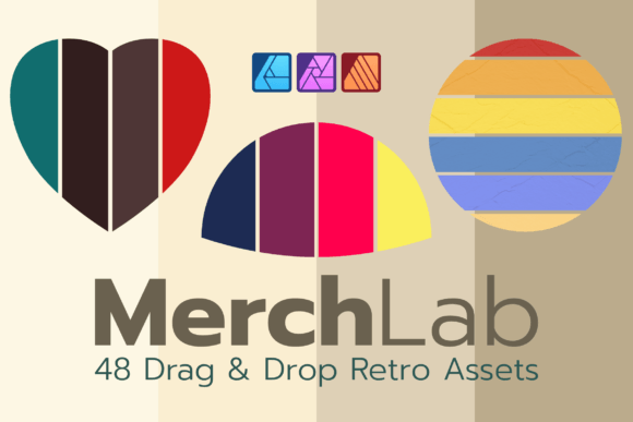 Download MerchLab | Retro Shapes Affinity Assets - Retro Collection