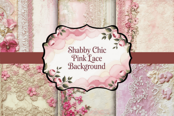 Download Shabby Chic Pink Lace Background - Premium Resources