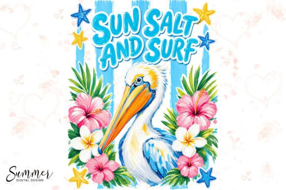 Download Sun Salt and Surf Pelican Retro Summer - Retro Collection